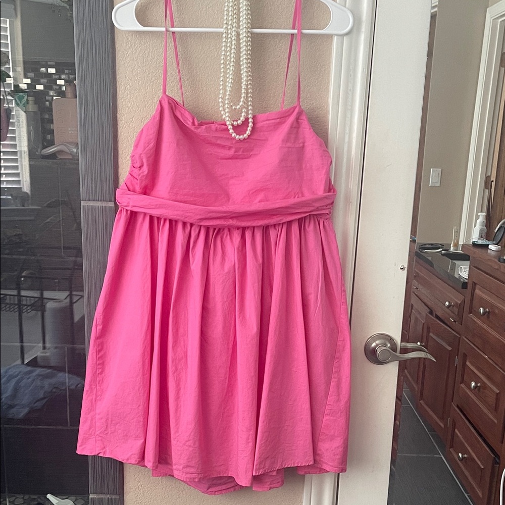 Petal +Pup Alice bow back Spaghetti Strap Mini Dress!